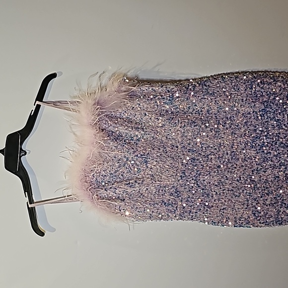 Crystal Doll Pink Sequin Dress Large - Picture 3 of 17